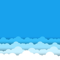 Blue Sky White Clouds Background