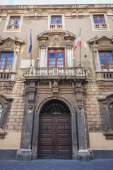 Obraz premium City Hall budiling (so called Elephants Palace) in Catania, Sicily Island of Italy