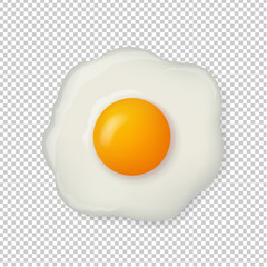 Fried Egg Isolated On Transparent Background
