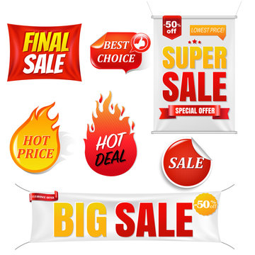 Sale Banners Big Sale Isolated Background