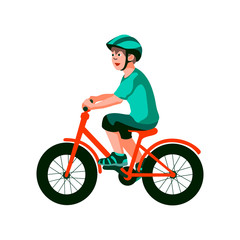 Fototapeta na wymiar Boy on a bike