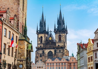 Fototapeta premium Church of Our Lady before Tyn on Old town square in Prague, Czech Republic