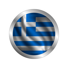 Obraz premium Waving Greeks flag, the flag of Greece, vector illustration