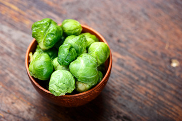 Brussels sprouts in a plate