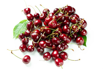 Obraz na płótnie Canvas Fresh cherries close-up