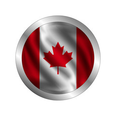 Waving Canada, the flag of Canada, vector illustration