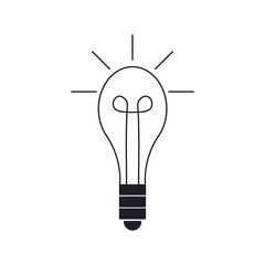 Bulb icon, idea icon, lighting design vector