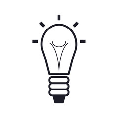 Bulb icon, idea icon, lighting design vector