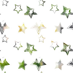 Stars hand drawn illustration. Seamless abstract surface pattern design