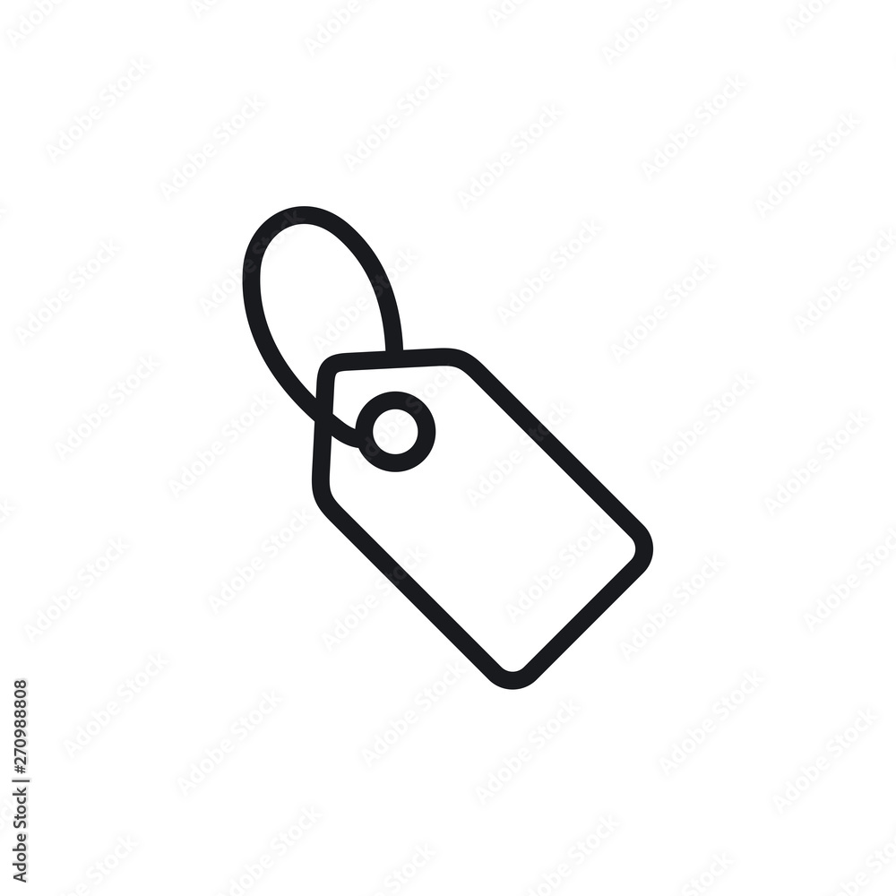 Aufkleber label line icon. price tag icon line symbol vector on white background