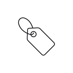 Label line icon. Price tag icon line symbol vector on white background