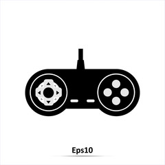 Joystick vector icon, game console symbol. Simple, flat design for web or mobile app