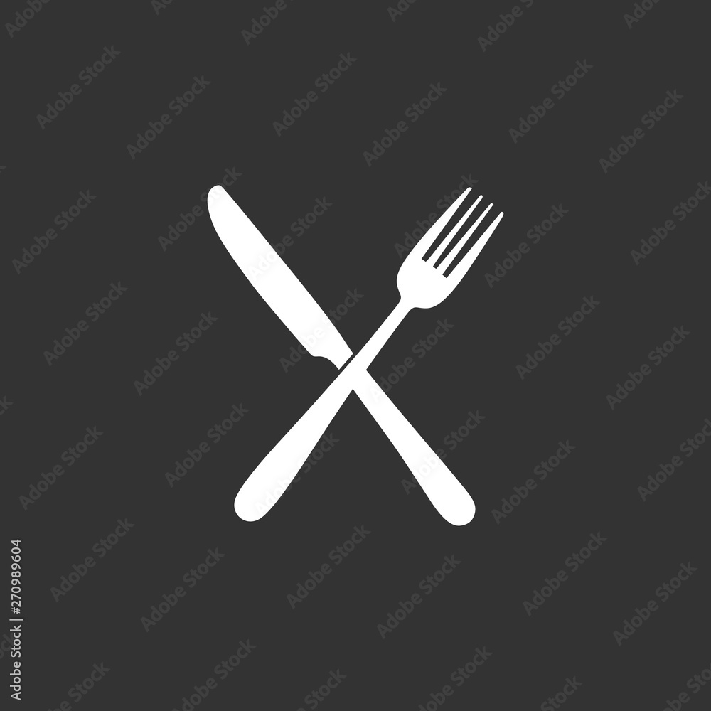 Poster fork and knife, eat vector icon.symbol for web site computer and mobile vector.