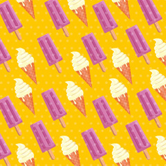 sweet ice cream and ice lolly background