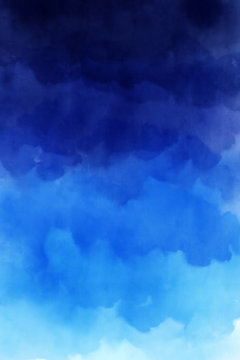 Blue watercolor background texture soft pink &ndash; Abstract Illustration