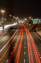 Fototapeta na wymiar Arizona Highway at night With Light Trails