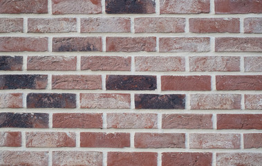 Brown and red brick wall background and pattern