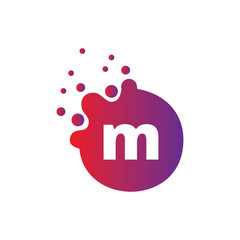 vector illustration Dots Letter icon Logo Letter Design Vector with Dots.