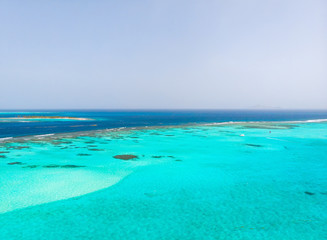Top view of Tobago cays