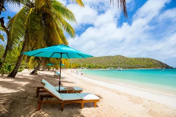 Fototapeten Idyllic beach at Caribbean © BlueOrange Studio