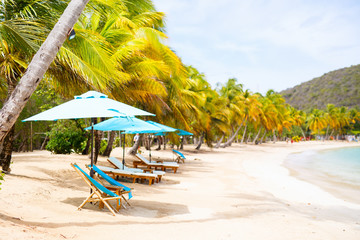 Idyllic beach at Caribbean