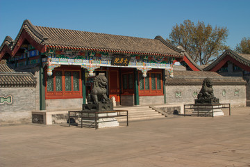 Fototapeta na wymiar Front gate of WenChengYeun 文昌院, Summerpalace, Beijing, China