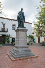Historical street in the colonial city of Santo Domingo