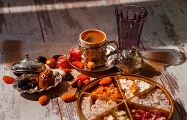 Traditional Turkish coffee on Bayram