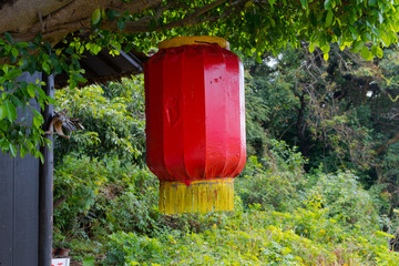 Red lantern symbol of China culture Lantern Festival decoration chinese new year celebration at Shenzhen, China