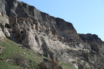 view of the city  excavated in the rock cave
