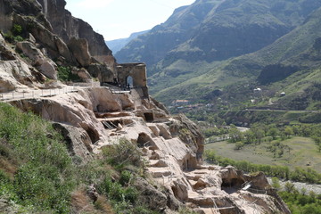  view of the city  excavated in the rock cave