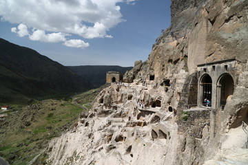  view of the city  excavated in the rock cave