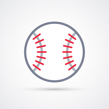 Colored baseball ball icon sport symbol. Vector illustration