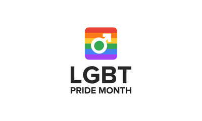 Fototapeta premium LGBT Pride Month in June. Lesbian Gay Bisexual Transgender. Celebrated annual. LGBT flag. Rainbow love concept. Human rights and tolerance. Poster, card, banner and background. Vector ilustration