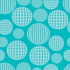 Abstract seamless pattern with textured circles. Vector illustration.