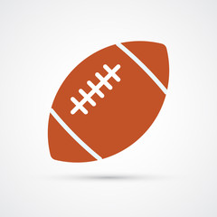 American football colored ball. Vector illustration