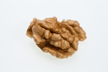 Kernel walnut isolated on the white background