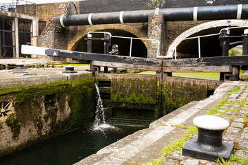 Old Lock gates on London canal