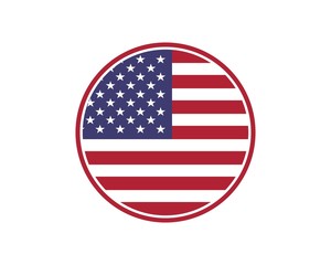 Fototapeta premium usa flag icon vecto