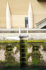 Metal dock canal ladder