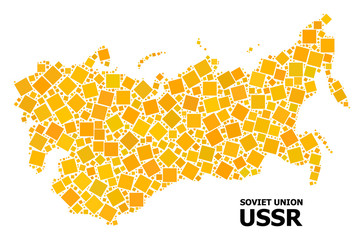 Golden Rotated Square Pattern Map of USSR