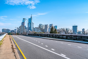 Philadelphia, Pennsylvania, USA - December, 2018 - Philadelphia downtown skyline.