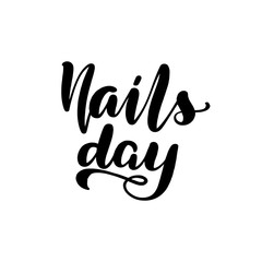 Fototapeta na wymiar lettering Nails day