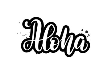 brush lettering aloha © selentaori
