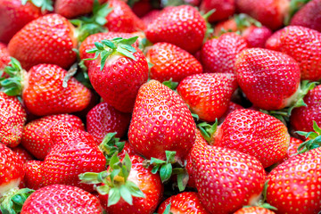 background from freshly strawberries