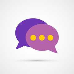 Communication trendy social symbol. Vector trendy colored illustration