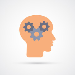 Setting mind trendy symbol. Vector trendy colored illustration