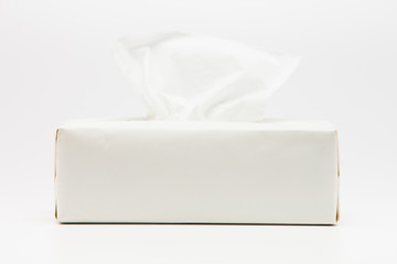 Tissue paper stacking isolated on white background clipping path