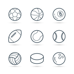 ball for sport icon game symbol pack Vector illustration