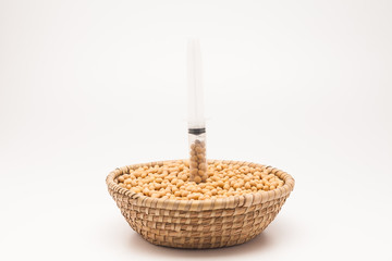 Soybeans and syringe concepts for health